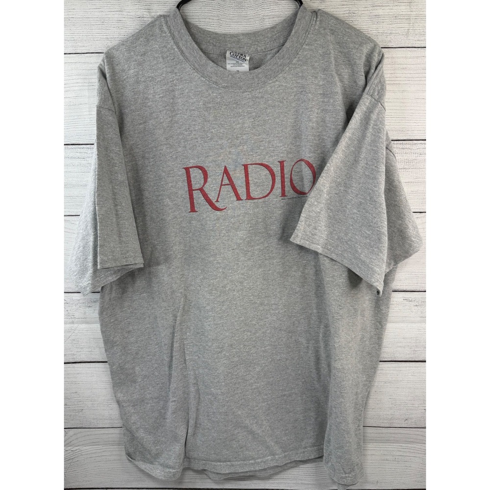 Vintage 2003 Radio Movie Promo T-Shirt Mens XL Gray Gildan Ultra Cotton Film Tee
